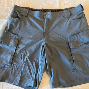 Duluth Flex Dry on the Fly Relaxed Fit 11" Cargo Shorts - Size 44 Steel Blue